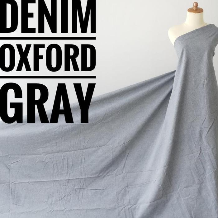 Kain Meteran Denim Oxford Gray (0.5M) .