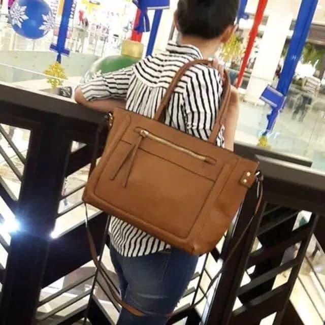 Original Zara Estrella Brown and Black Bag - Tas Wanita Branded Ori