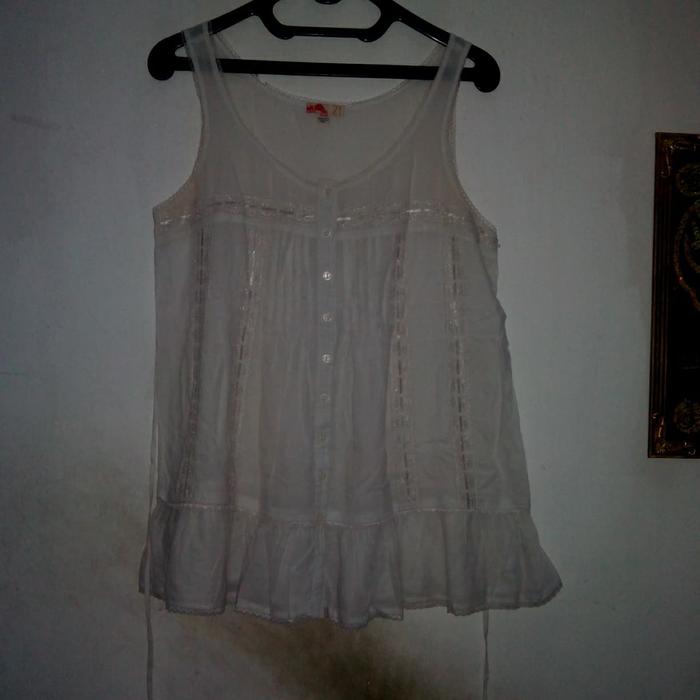 Kamisol Putih Size L Preloved Murah