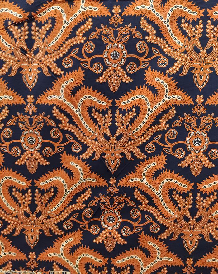 Kain Batik Katun STRETCH Batu Raden 1124 Hitam Coklat