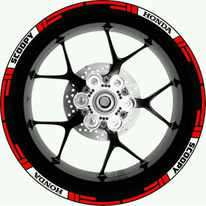 sticker velg cutting sticker honda scoopy red white