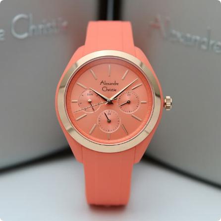 Jam Tangan Wanita Alexandre Christie AC 2833 Original - Orange