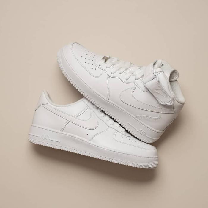 Nike Air Force 1 Triple black Triple White Leather Canvas 100%ORIGINAL