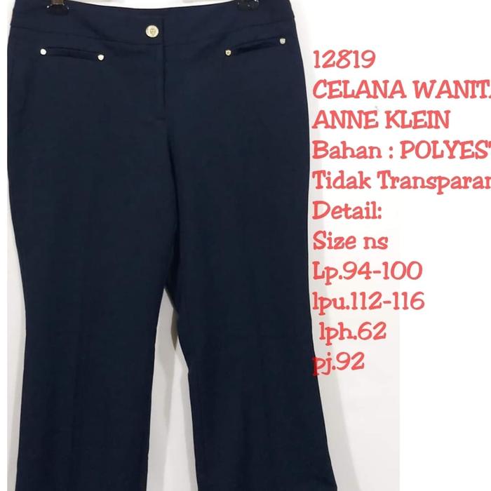 CELANA PANJANG HITAM WANITA JUMBO ANNE KLEIN 12819 BIGSIZE 34 36 38 40