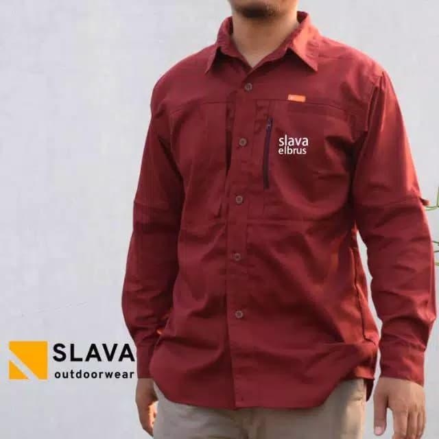 Slava Kemeja Outdoor Elbrus Vol 1.0 - Maroon