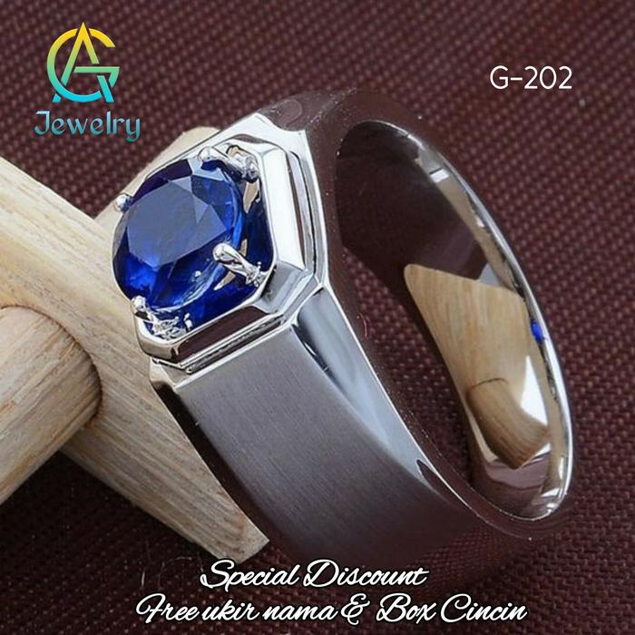 Cincin Perak Pria Emban 925% Silver G-202