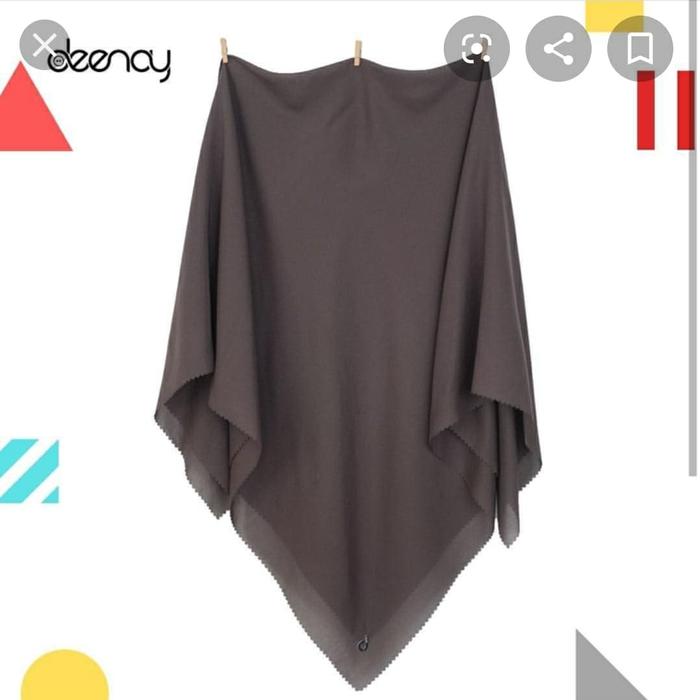 Jilbab Polos Liza Voal Ultrafine "Anchor/Abu Tua" by Deenay