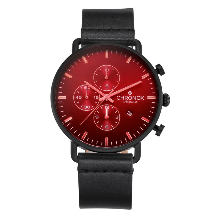 Jam Tangan CHRONOX CX1008 MAN - FULLBLACK RED (G) - Original Termurah!