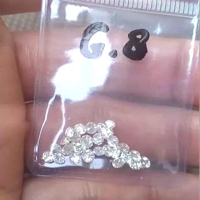 Natural berlian banjar kualitas bagus super blink2 ukuran gugur 8