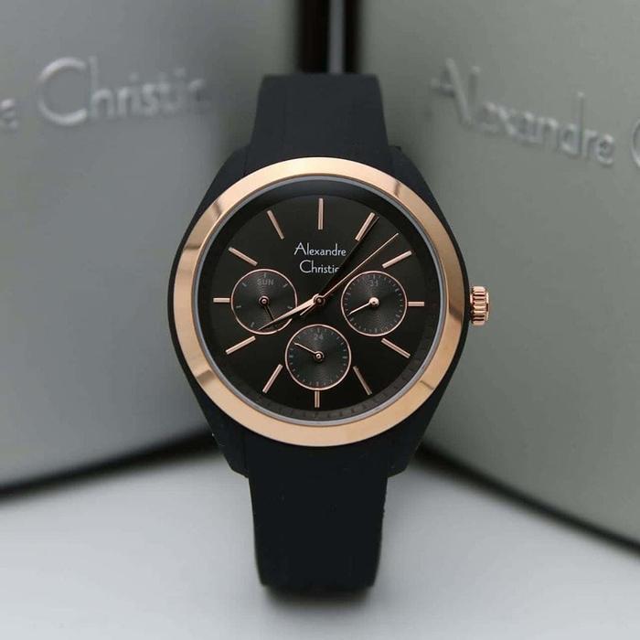 ALEXANDRE CHRISTIE WANITA AC 2833 ROSEGOLD BLACK ORIGINAL