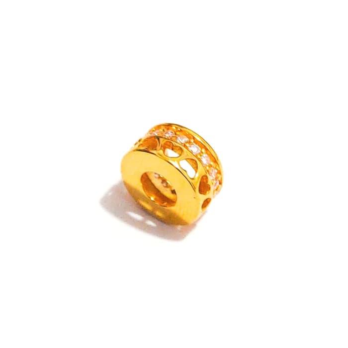 Grosir Liontin Brand Lv putih elegant emas asli Elegan