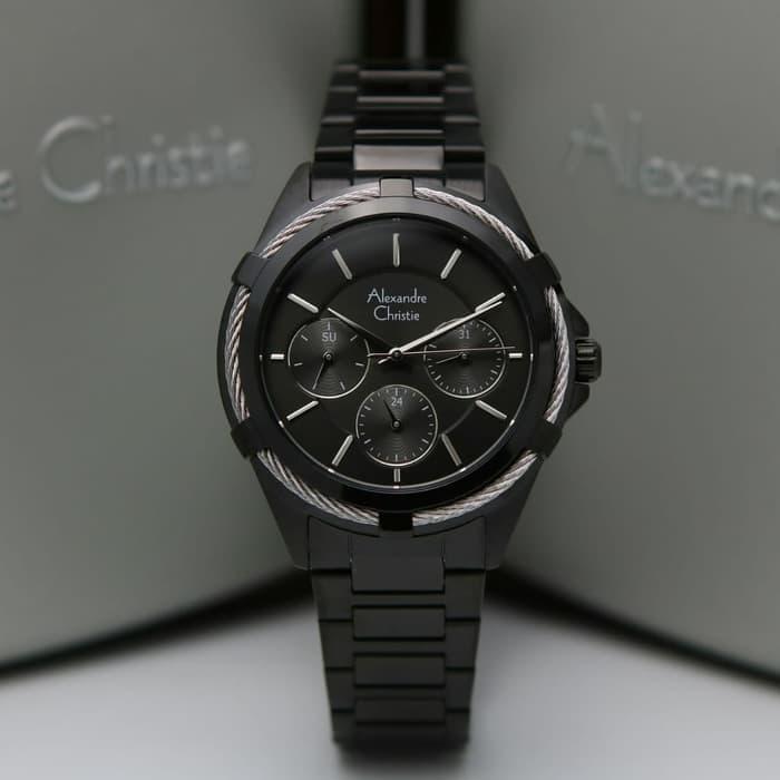 Alexandre Christie 2841BF / AC2841 FullBlack Silver Original & Garansi