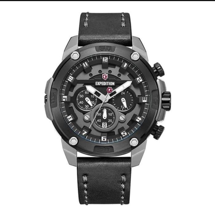 EXPEDITION E6787 / 6787 - JAM TANGAN PRIA ORIGINAL - SILVER BLACK