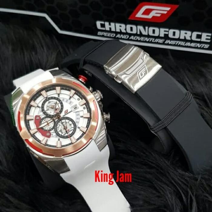 Jam Tangan Pria Chronoforce CF5317G 5317 Original White Garansi Resmi