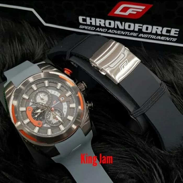 Jam Tangan Pria Chronoforce CF5317G 5317 Original Grey Garansi Resmi