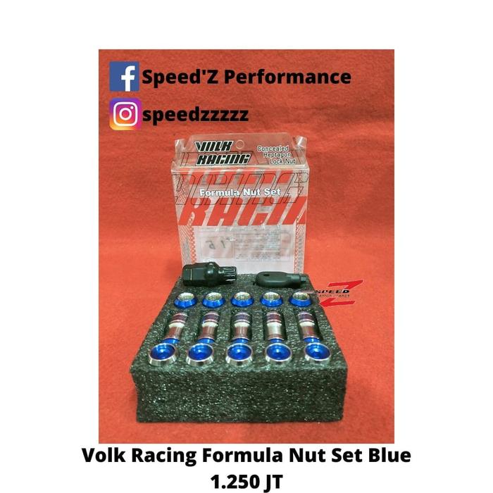 VOLK RAYS RACING FORMULA NUT SET BLUE
