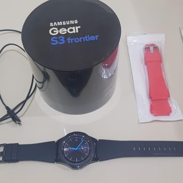 PRELOVED Samsung gear S3 frontier smartwatch lengkap ori bonus 2 strap