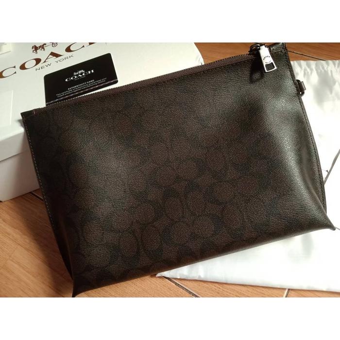 COACH Manhattan pouch in signature coated canvas