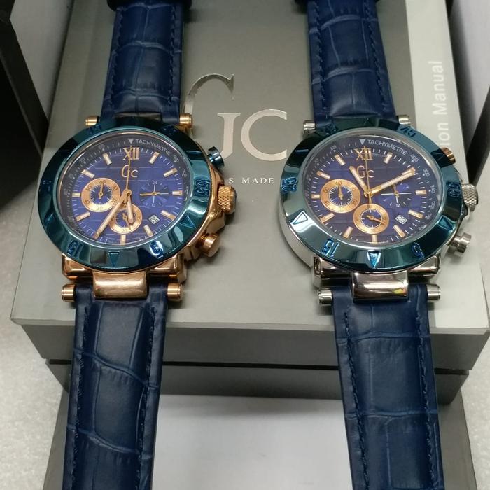 Jam Tangan Pria Merek GC Guess Collection X90013G7S Kulit 4.5cm Ori BM