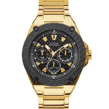 Jam Pria Merek Guess W1305G2 Bracelet Stainless Gold Original 4.5cm