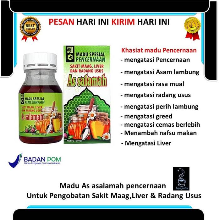 Madu As asalamah pencernaan Untuk Pengobatan Sakit Maag,Liver