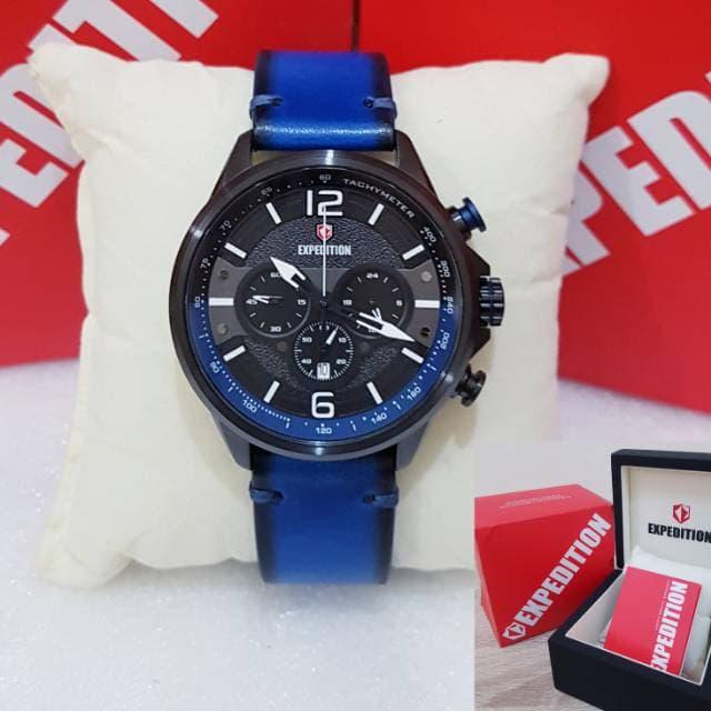EXPEDITION E 6796 BLACK BLUE JAM TANGAN PRIA ORIGINAL