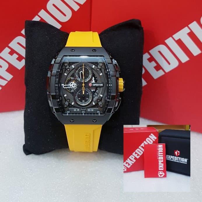EXPEDITION PRIA E 6782 BLACK YELLOW JAM TANGAN EXPEDITION PRIA
