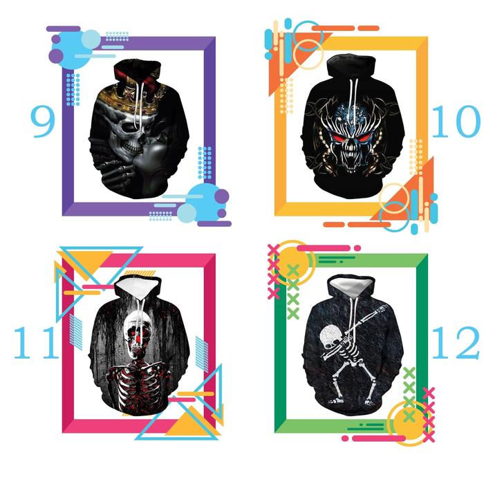 Jaket Jacket Switer Sweater Hoodie 3D Wolf 3