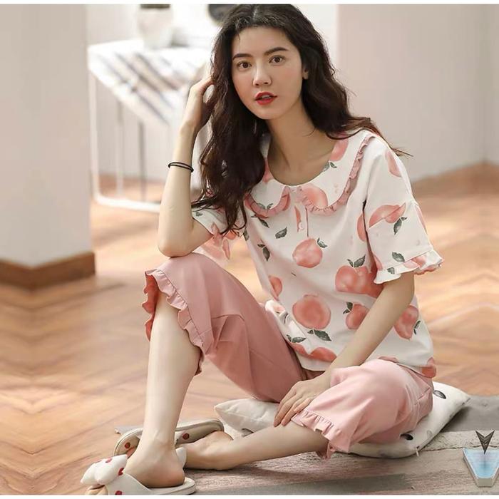 Baju Tidur/Baju tidur import/Baju tidur wanita/Baju tidur pink grey