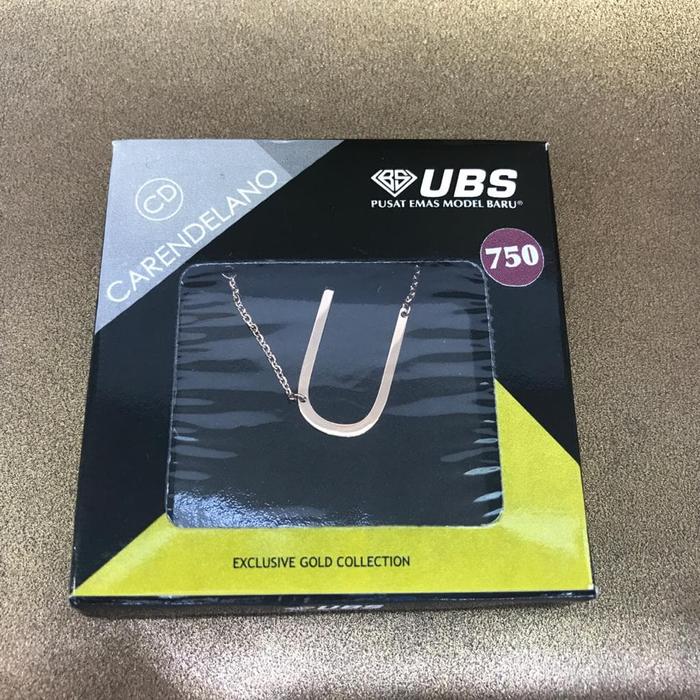 IBS KALUNG EMAS CAREN DELANO HURUF U 750 KKE0013