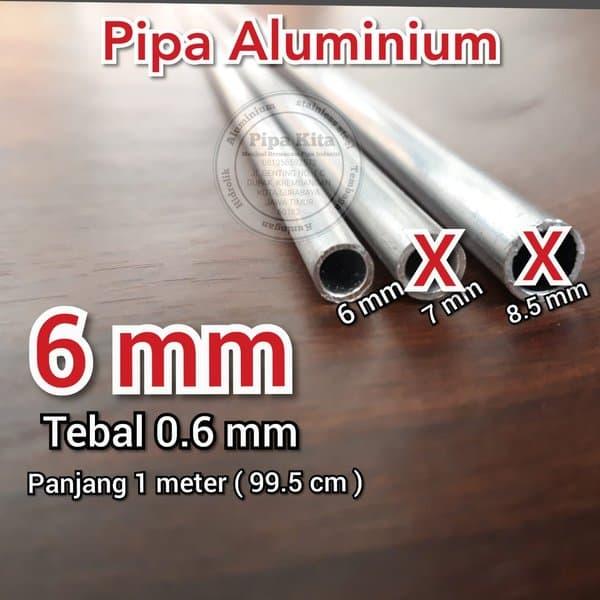 pipa aluminium 6 mm