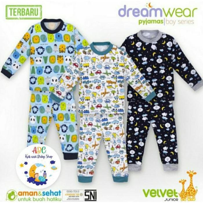 Terbaru Piyama Velvet Junior Dreamwear Boy - Fly Me To The Moon Series