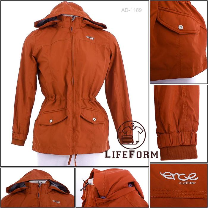Jaket Parasit Parka Cewek Orange Erce M-XL[AD1189]