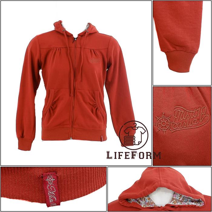 Jaket Hoodie Cewek Orange Misti 10 2XL-4XL[PA1167]