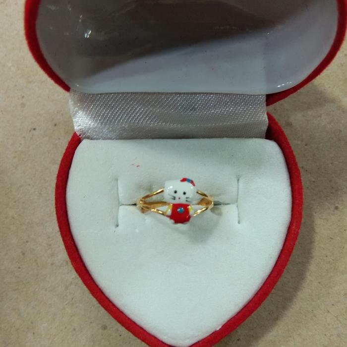 cincin anak2 hello kitty full badan 1/2 gram emas muda