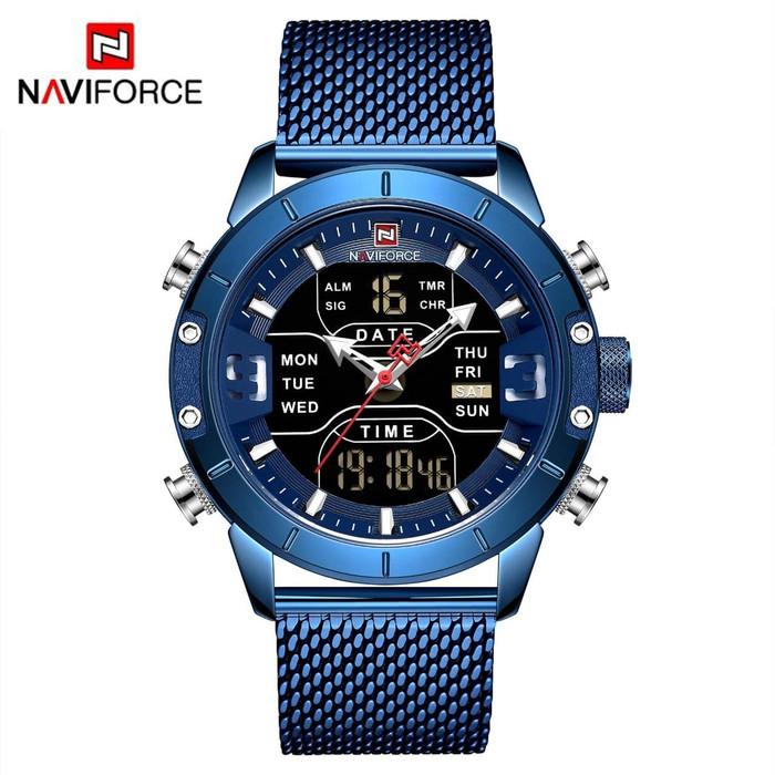 Jam Tangan Pria Naviforce 9153 Digital Analog Dual Time Original