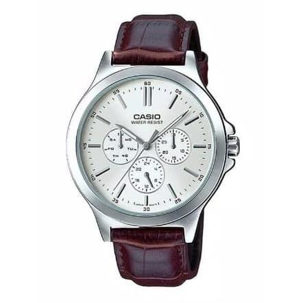 Casio Original Pria MTP-V300L-7AUDF Leather Strap