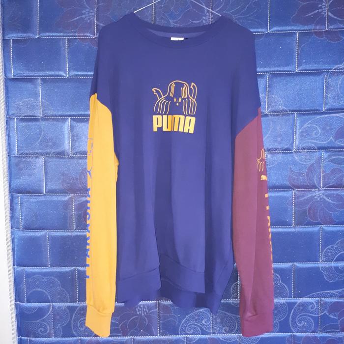 SWEATER PUMA TYAKASHA Crew Men Sweater Peacot ORIGINAL SIZE M