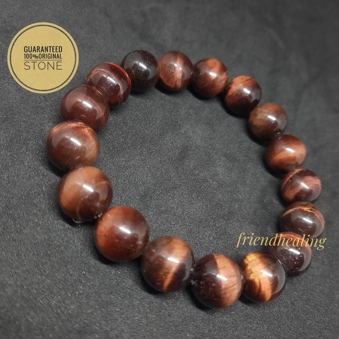 Gelang Batu Natural Red Tiger Eye 12m ( Tiger eye Merah )
