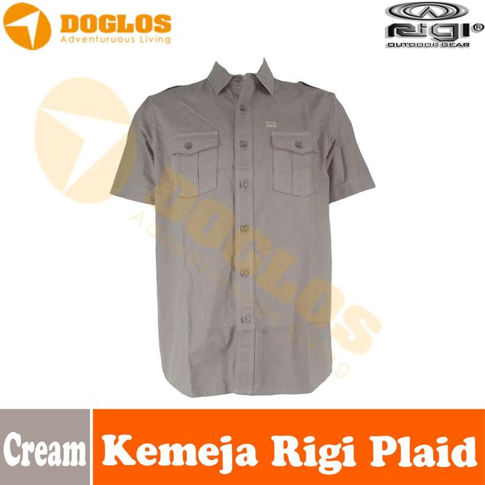 Kemeja Pendek Rigi Plaid Original Not Consina eiger rei outdoor Cream