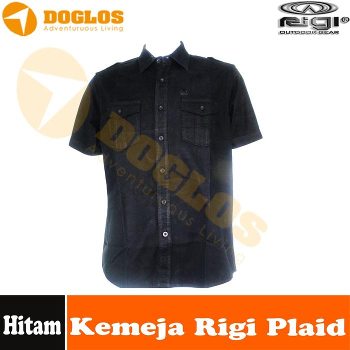 Kemeja Pendek Rigi Plaid Original Not Consina eiger rei outdoor Hitam