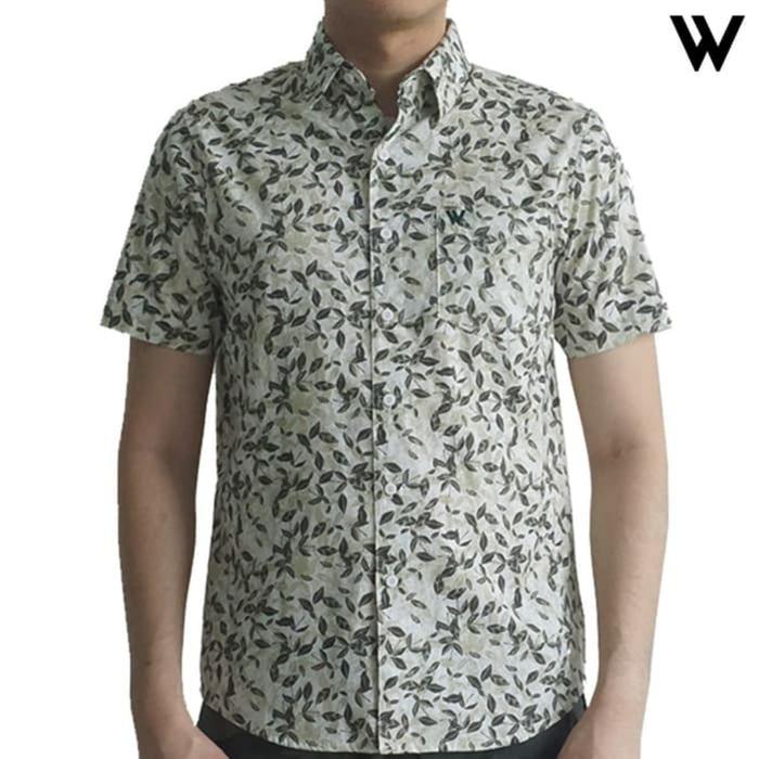 Kemeja WALRUS STUDIO Original Motif Daun M