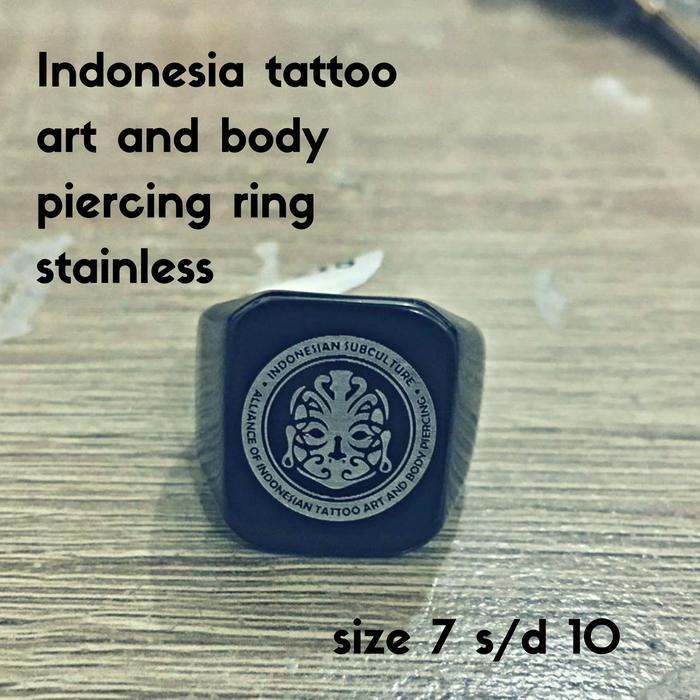 cincin stainless logo Indonesia tattoo and body piercing