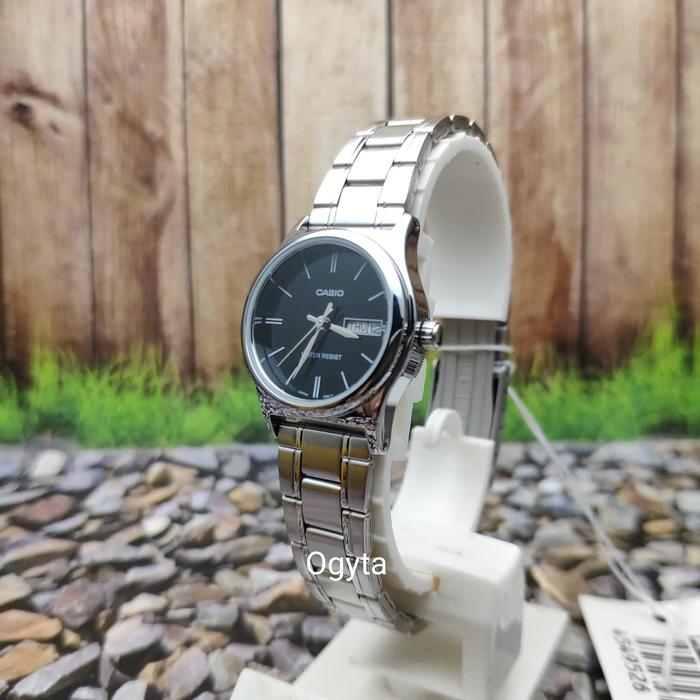 Casio Analog Jam Tangan Wanita Rantai Silver LTP-V006D-1B2 Original