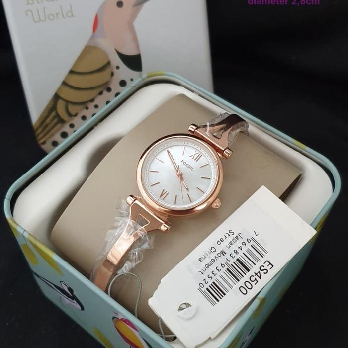 Jam Tangan Wanita Fossil ES 4500 & ES 4501 Stainless Original BM 2.8cm