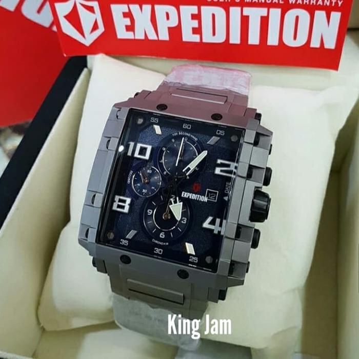 Jam Tangan Pria Expedition E6757 / E 6757 Original Titanium Blue