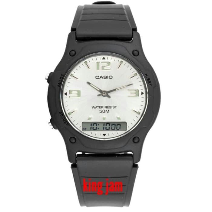 Jam Tangan Pria Casio AW-49HE-7AVDF Original Black White