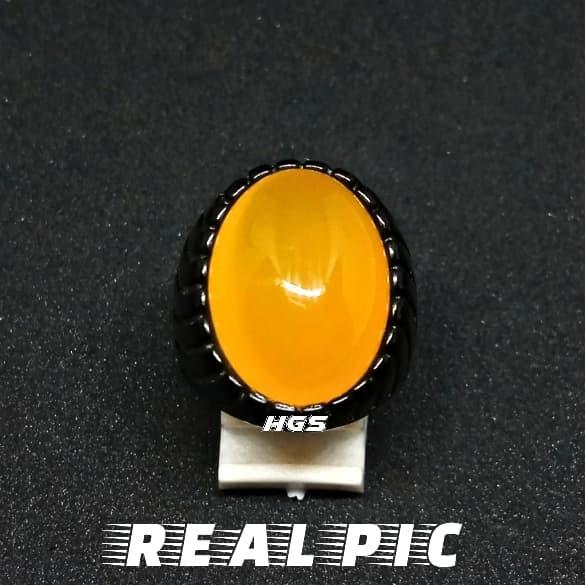 Natural  batu cempaka jade ( orange )