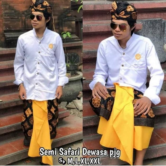 BAJU ADAT BALI SAFARI PRIA TANGAN PANJANG KHAS BALI