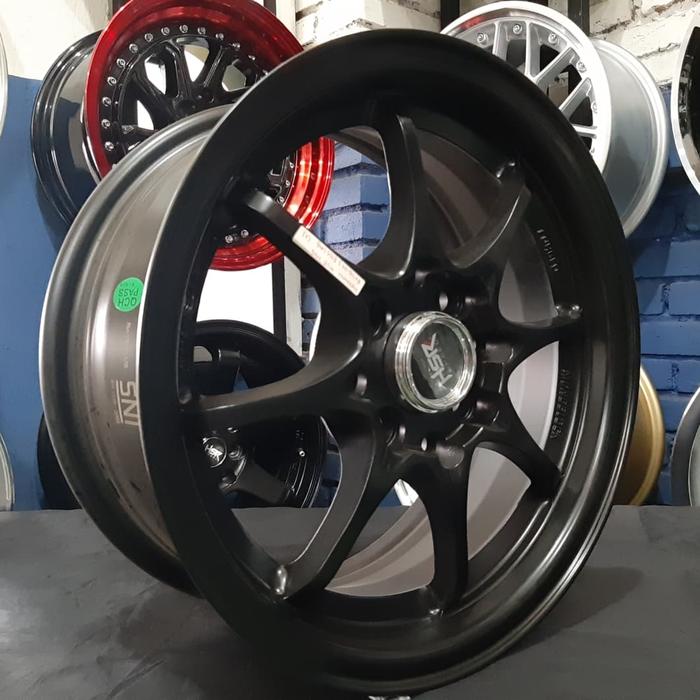 velg mobil ring 14 - velg hiroshima ring 14 warna full hitam